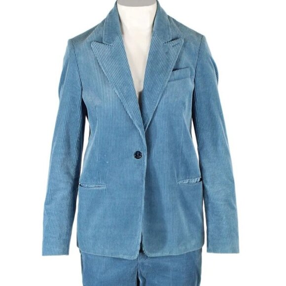 Golden Goose Single Breasted Corduroy Blazer and Pants Suit in Azure Small - Picture 7 of 12